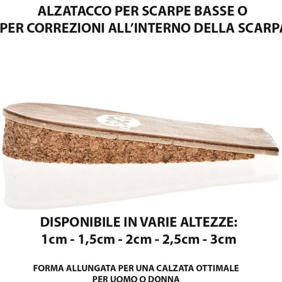 Alzatacco 2.5cm Rigido per Rialzare il Tallone delle Scarpe