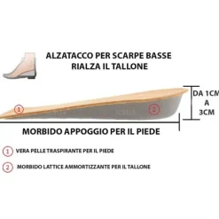 Alzatacco Morbido in Lattice per Rialzare le scarpe da 1cm a 3cm