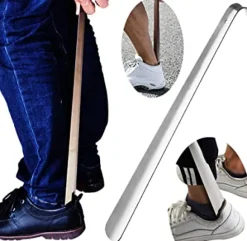 Calzante Iron in Metallo Cromato Calza Scarpe lungo 40cm