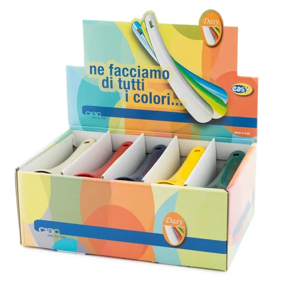 Calzascapre in Plastica 15cm Confezione 100 calzanti colorati - Cura della Scarpa per Negozi