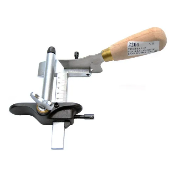 Coltello tagliacinghie con guida 10cm per Calzolaio o Pelletterie