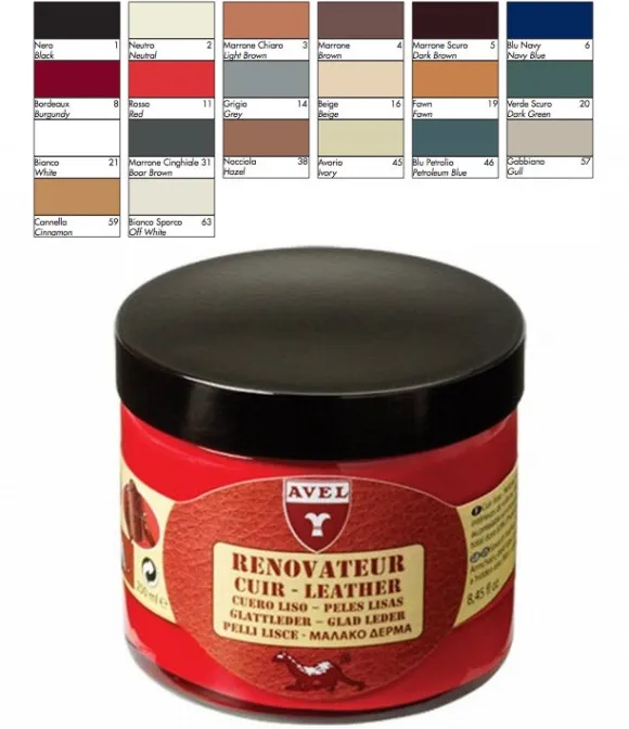 Crema per Divani in Pelle e Interni Auto Rinnova e Lucida il Colore - Saphir Avel 275ml