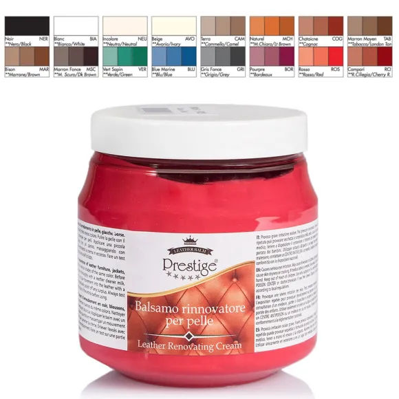 Crema per Rinnovare il Colore dei Sedili Auto in Pelle - Prestige 250ml