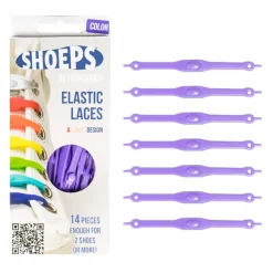 Lacci da Scarpe Elastici in Silicone Viola - Mai più Scarpe Slacciate
