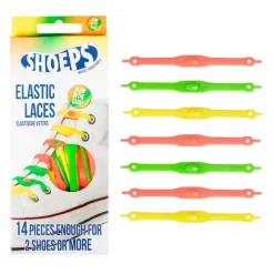 Lacci da Scarpe Elastici in Silicone Glow Dark Mix - Mai più Scarpe Slacciate
