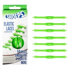 Lacci da Scarpe Elastici in Silicone Verde - Mai più Scarpe Slacciate