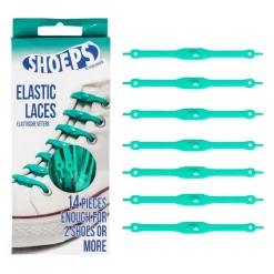 Lacci da Scarpe Elastici in Silicone Verde Acqua - Mai più Scarpe Slacciate