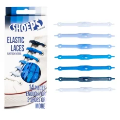 Lacci da Scarpe Elastici in Silicone Blue Mix - Mai più Scarpe Slacciate