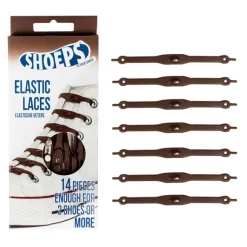 Lacci da Scarpe Elastici in Silicone Marrone - Mai più Scarpe Slacciate