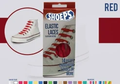Lacci da Scarpe Elastici in Silicone Rossi - Mai più Scarpe Slacciate