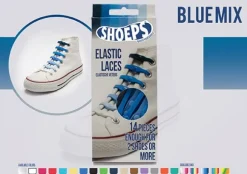 Lacci da Scarpe Elastici in Silicone Blue Mix - Mai più Scarpe Slacciate