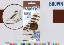 Lacci da Scarpe Elastici in Silicone Marrone - Mai più Scarpe Slacciate