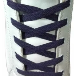Lacci per Scarpe Blu Scuro Piatti 7mm - Stringhe in Cotone