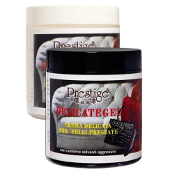 Lucido Prestige per Scarpe Borse Divani e Accessori in Pelle Neutro e Nero 250ml