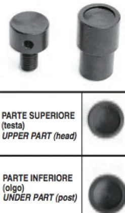 Punzone da Torchio o Pinza per montare Rivetti Ribattini doppia testa 10-11mm misura 036