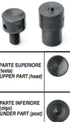 Punzone da Torchio o Pinza per montare Rivetti Ribattini diametro testa 10-11mm misura 036