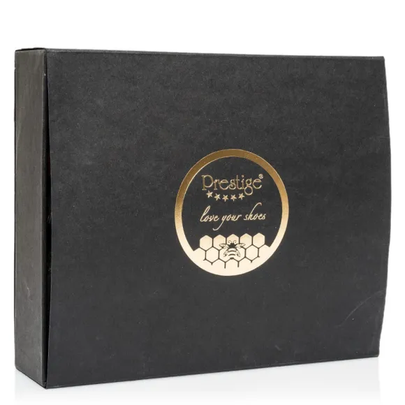 Set Completo per Pulizia Scarpe in Pelle Confezione Regalo - Prestige Box Lucidi e Spazzole