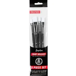 Set di Cinque Pennelli per Tingere le Scarpe - Angelus Paint Brushes