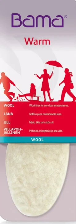 Solette da Scarpe in Lana per Piedi Caldi - Bama Wool