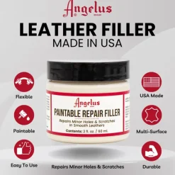 Stucco Riparatore Flessibile per Pelle e Similpelle Angelus Paintable Repair Filler