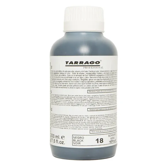 Tintura Nera per Pelle Scarpe Borse e Accessori - Tarragò Professional 500ml